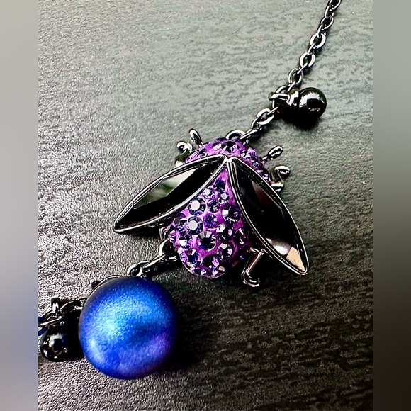 Swarovski Black Butterfly Necklace - Picture 3 of 9